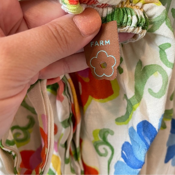 FARM Rio Floral cut out dress sz Large, purchased in Brazil, colorful - Picture 9 of 12